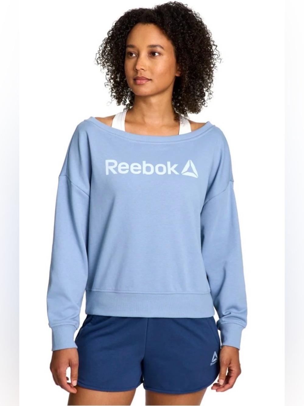 Reebok Studio Off The Shoulder Sweatshirt size Large
